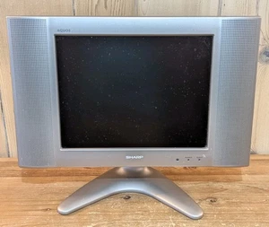 Vintage Sharp Aquos 13" LC-13B2UA LCD Color TV Retro Gaming TV No Remote Tested - Picture 1 of 10