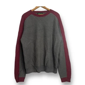 Eastern Mountain Sports Size Large Wool Blend Crewneck Color Block Sweater - Picture 1 of 12