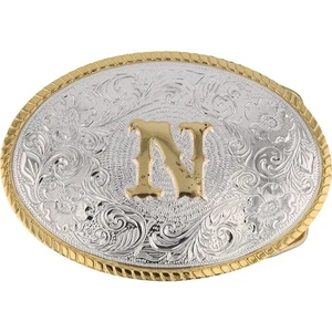 Nuevo de Lote Antiguo Plata Esterlina Letra P N Nombre Inicial Noah Nathan Nick Nate Hebilla de Cinturón - Imagen 1 de 5