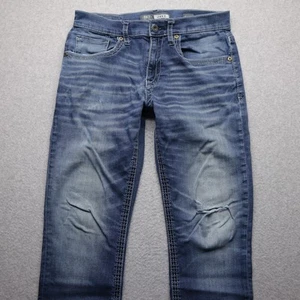 BKE Jake Jeans Herren 33L Blau Straight Leg Distressed Denim Hose Relaxed Fit - Bild 1 von 18