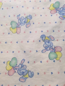 Vintage Princess Fabrics Inc. Foglio Cuori Coniglietto Pastello # 233 4 Tagli 49" X 42"  - Foto 1 di 5