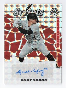 2021 Panini Mosaic Baseball Card Andy Young Auto #SCR-AY Scripts Prizm - Picture 1 of 2