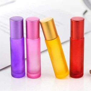 5ml 10ml Empty Matting Glass Roller Bottles for Essential Oil Perfume with Ball - Picture 1 of 16