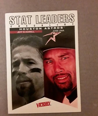 2000 Upper Deck Victory JEFF BAGWELL baseball card #23. ASTROS STAT LEADERS  - Image 1 of 2
