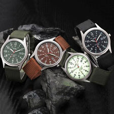 Men`s SOKI Quartz Stainless Steel Duel Time Date Window Canvas Band Wrist Watch.