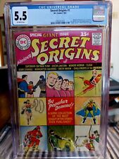 SECRET ORIGINS #1 CGC 5.5 (1961) - Silver Age Comic Milestone - Dive Into Heroic