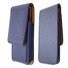 caseroxx Flap Pouch for Huawei Enjoy 9 Plus in blue made of genuine leather