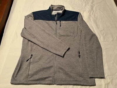 ORVIS Jacket Mens XL Nylon Polyester Full Zip Up Fleece Gray Blue Teal Pocket - Image 1 of 4