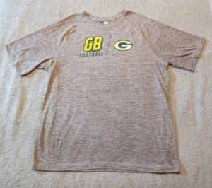 NFL Team Apparel gray Green Bay Packers distressed look SS t-shirt size XL - Picture 1 of 4