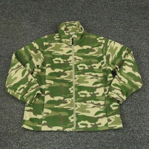 Columbia Jacket Youth 10/12 Green Camouflage Mock Neck Full Zip Long Sleeve Boys - Picture 1 of 7