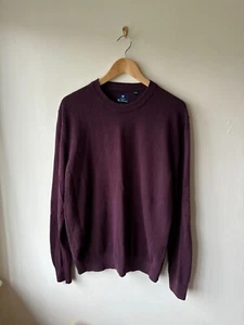 Ben Sherman Burgundy Jumper Size Large | Pullover L Crew Mod Casuals Ska Wine - Picture 1 of 20