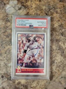LUIS TIANT 2001 FLEER RED SOX 100TH PSA/DNA AUTO BOSTON RED SOX!