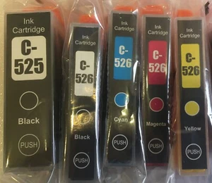 COMPATIBLE INK CARTRIDGE SET FOR CANON PIXMA IP4850 IP4950 IX6250 IX6550 MG5200 - Bild 1 von 6