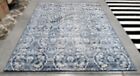 Navy / Light Grey 6' X 9' Stained Rug, Reduced Price 1172718349 Bnt860m-6