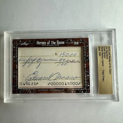 2018 Leaf Heroes Of The Game Cut Signature Eddie Arcaro AUTO Triple Crown - Image 1 of 4