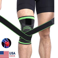 Knee Pad 3D Weaving Sport Pressurization Knee Brace Compression Fit Support USA