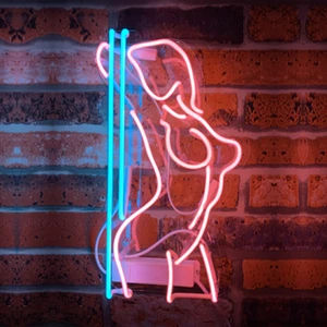 17"x14"Sexy Girl Stripper Pole Dance Neon Light Sign Nightlight for Bedroom Gift - Picture 1 of 1
