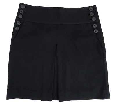 J. Crew Fall 2007 100% Wool Box Pleat Lined Skirt Black Sz 4 MINT CONDITION! - Image 1 of 4