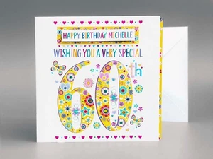 60th birthday card, personalised, card ideas for sixty birthday, special 60 card - Picture 1 of 10