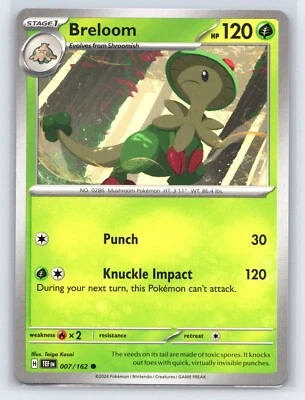 Breloom 007/162 - SV05 Temporal Forces - Non-Holo Common - Near Mint - Image 1 of 2