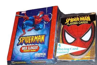 Spider-Man Webslinger Travel Game and Set of Bicycle Playing Cards Marvel - Image 1 of 2
