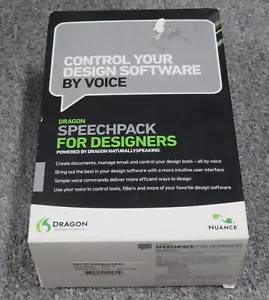 Dragon Speechpack for Designers Nuance Voice Control with Headset - Picture 1 of 3