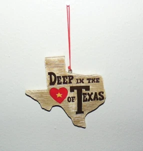 Adorno de resina Deep in the Heart of Texas State 3/4 pulgadas de alto - Imagen 1 de 2