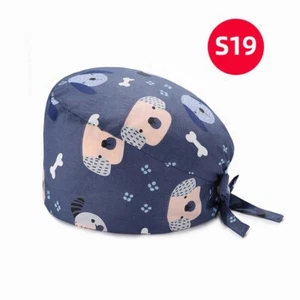 Surgical Scrub Cap Doctor Nurse Kitchen Cotton Hat  with Sweatband Adjustable US - Picture 1 of 10