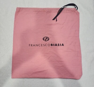 Bolsa antipolvo grande rosa FRANCESCO BIASIA cierre con cordón, 20" X 19"  Foto 1 de 2