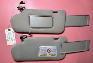 2003-2008 Infiniti FX35 FX45 sunvisor set LEFT RIGHT sun visor pair OEM BEIGE - Picture 1 of 11