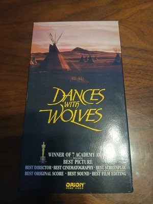 Vintage Dances With Wolves VHS Kevin Costner Orion Home Video Pre-owned Tested - Image 1 of 3