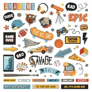 4 Pack - Bro's Amazing Stickers 12"X12"-Elements - PBRO4359 - Imagen 1 de 1