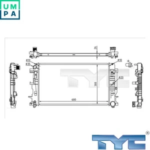 RADIATOR ENGINE COOLING 721-0014 FOR MERCEDES-BENZ SPRINTER/46-t/Van/5-t/35-t - Picture 1 of 6