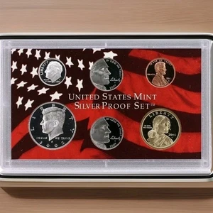 2005 S Partial Proof Set Kennedy Dime Nickel Cent 90% Silver US Mint 6 Coins - Picture 1 of 2