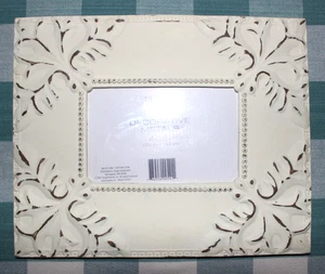 FURIO Ivory Ceiling Tile Motif Picture Frame for 4"X6" Photo Embossed 9"X11 - Picture 1 of 3