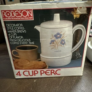 Vintage Robeson 4 Cup Perc. In Original Box Completed With Instructions - Picture 1 of 8