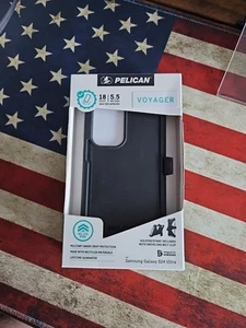Pelican Voyager Case and Belt Clip Holster for Samsung Galaxy S24 Ultra - Black - Zdjęcie 1 z 4