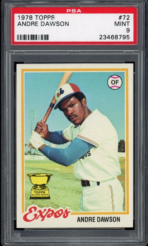 Topps Baseball Andrew Dawson #72 1978 PSA 9 como nuevo segundo año Salón de la fama Foto 1 de 1