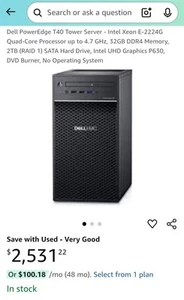 Dell PowerEdge T40 Tower Server - Picture 1 of 3