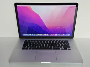Apple MacBook Pro A1398 2015 15" Intel i7-4770HQ 2.2GHz 256GB SSD 16GB Monterey - Picture 1 of 10