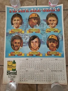 Pittsburgh Pirates All-stars Blennd VINTAGE POSTER 1974 Stargell Clemente Wagner - Picture 1 of 4