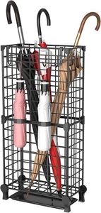 AWTATOS Umbrella Holder Entryway, Stand Freestanding, Metal Black  - Picture 1 of 3