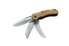 Maserin M1313OL - 85mm Stainless Steel Jager Hunting Knife (Olive Wood Handle wi