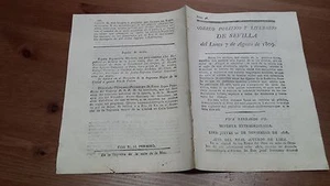Núm 48 Correo Politico y Literario de Sevilla 1809 Auto del Real Acuerdo de Lima - Picture 1 of 1