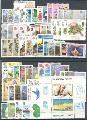 1986 EUROPA CEPT complete year set MNH Cover