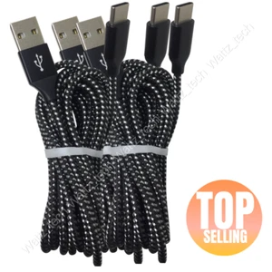 3 Pack 10ft Type C Fast Charger Cable USB C Charging Cord For Samsung S8 S9 S10 - Picture 1 of 7