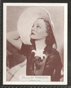 WILLS AUSTRALIAN-FAMOUS FILM STARS 1933 (MED SIZE)-#020- TALLULAH BANKHEAD