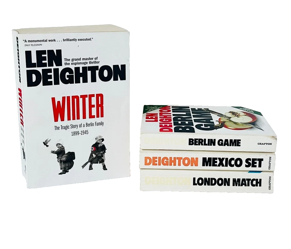 Len Deighton - 4 Book Lot Spy Thrillers - Game Set Match + Winter / PBs Good Con - image 1 of 4