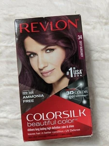 New Revlon Colorsilk Permanent Hair Dye Beautiful Color 34 Deep Burgundy - Picture 1 of 6