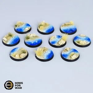 Sea Coast - Classic Battle Ready Bases - 10x 32mm [PAINTED] - Picture 1 of 4